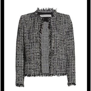 IRO PARIS shavani metallic tweed iacket - mixed black blazer. D12